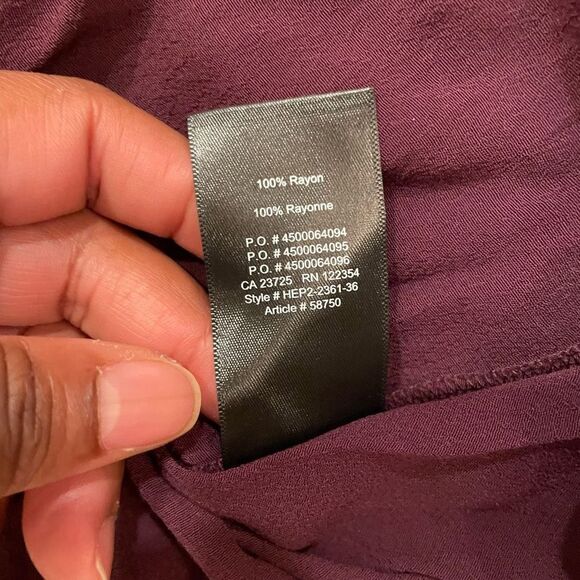 Aritzia Blouse Womens L Talula Marcilly Off The Shoulder Burgundy - Picture 3 of 5